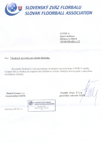 Certifikát SZF